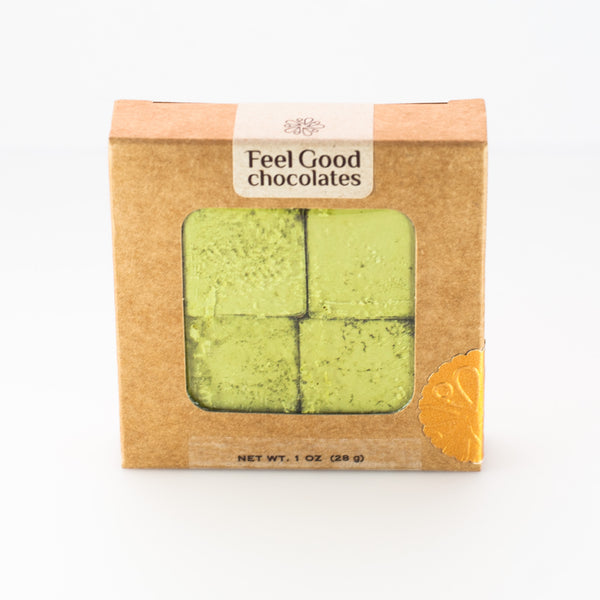 Feel Good Chocolates - Matcha + Cacao Nibs Superfood Dark Chocolate